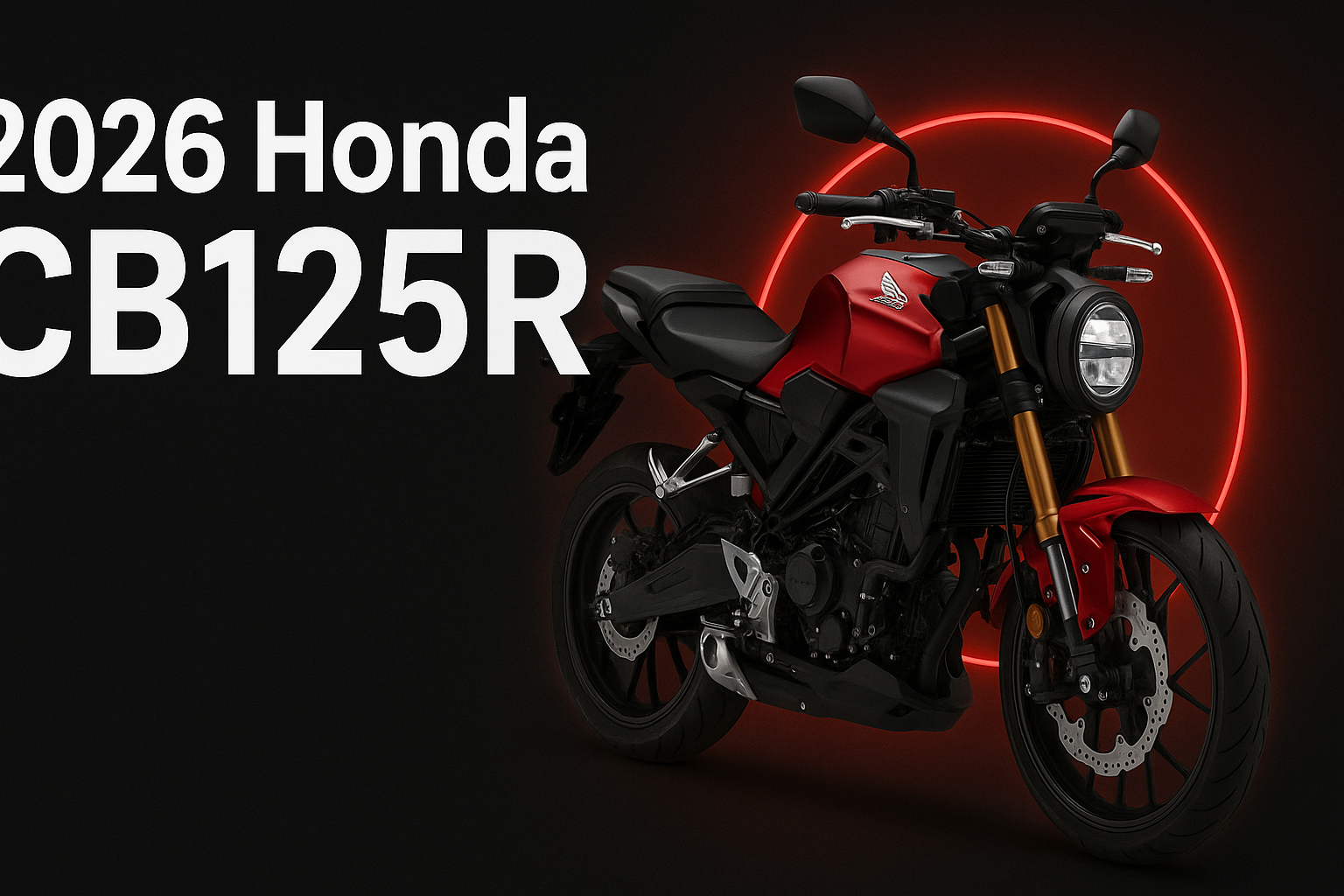 2026 Honda CB125R premium red color neo sports cafe design motorcycle