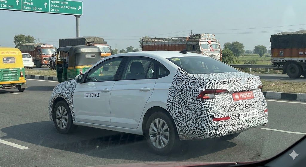 Skoda Slavia Facelift Spotted Ahead of India Launch